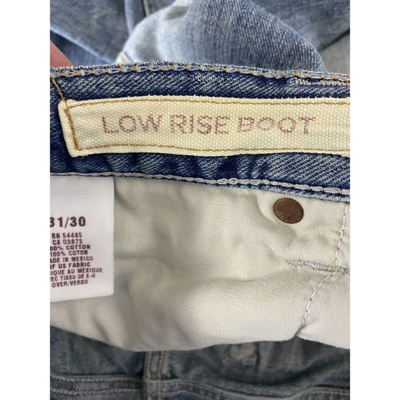 American Eagle Mens Jeans Size 31x30 Button Fly Destressed Holes Cut Hem - Picture 6 of 11